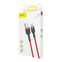 USB Cables – Durable flexible USB-C QC3.0 2A 2M red - Carlat
