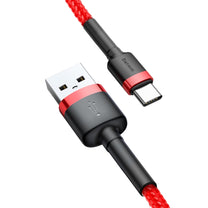 USB Cables – Durable flexible USB-C QC3.0 2A 2M red - Carlat