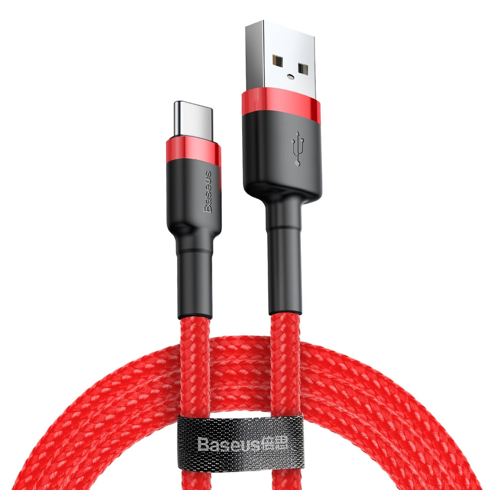 USB Cables – Durable flexible USB-C QC3.0 3A 0.5M red - Carlat