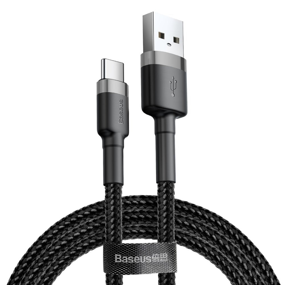 USB Cables – Durable nylon cable USB-C 2A 3M black - Carlat