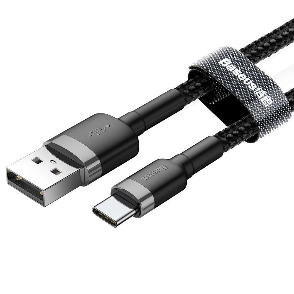 USB Cables – Durable nylon cable USB-C 2A 3M black - Carlat