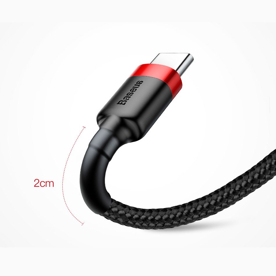 USB Cables – Durable nylon cable USB-C 2A 3M black - Carlat