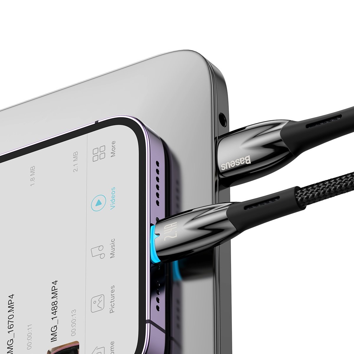 USB Cables – Glimmer Series USB-A cable Iphone Lightning 480Mb-s - Carlat
