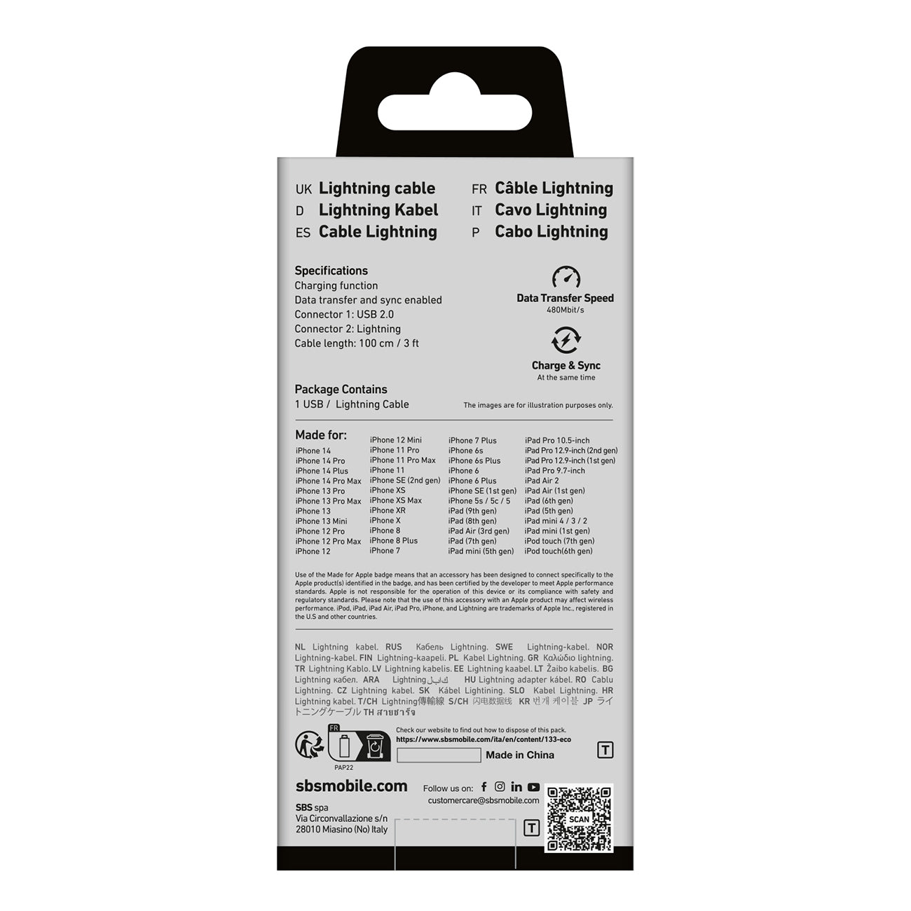 USB Cables – MFi certified USB-A - iPhone Lightning cable - Carlat