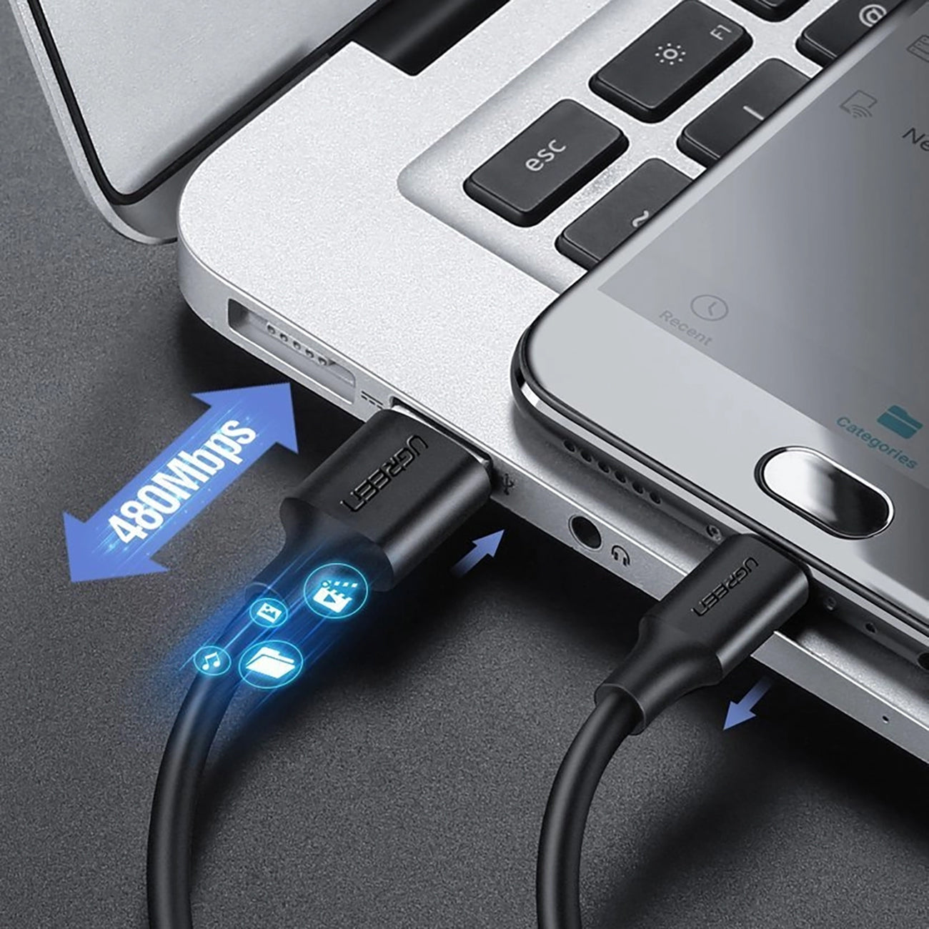 USB Cables – Micro USB - USB-A cable 0.5m - Carlat