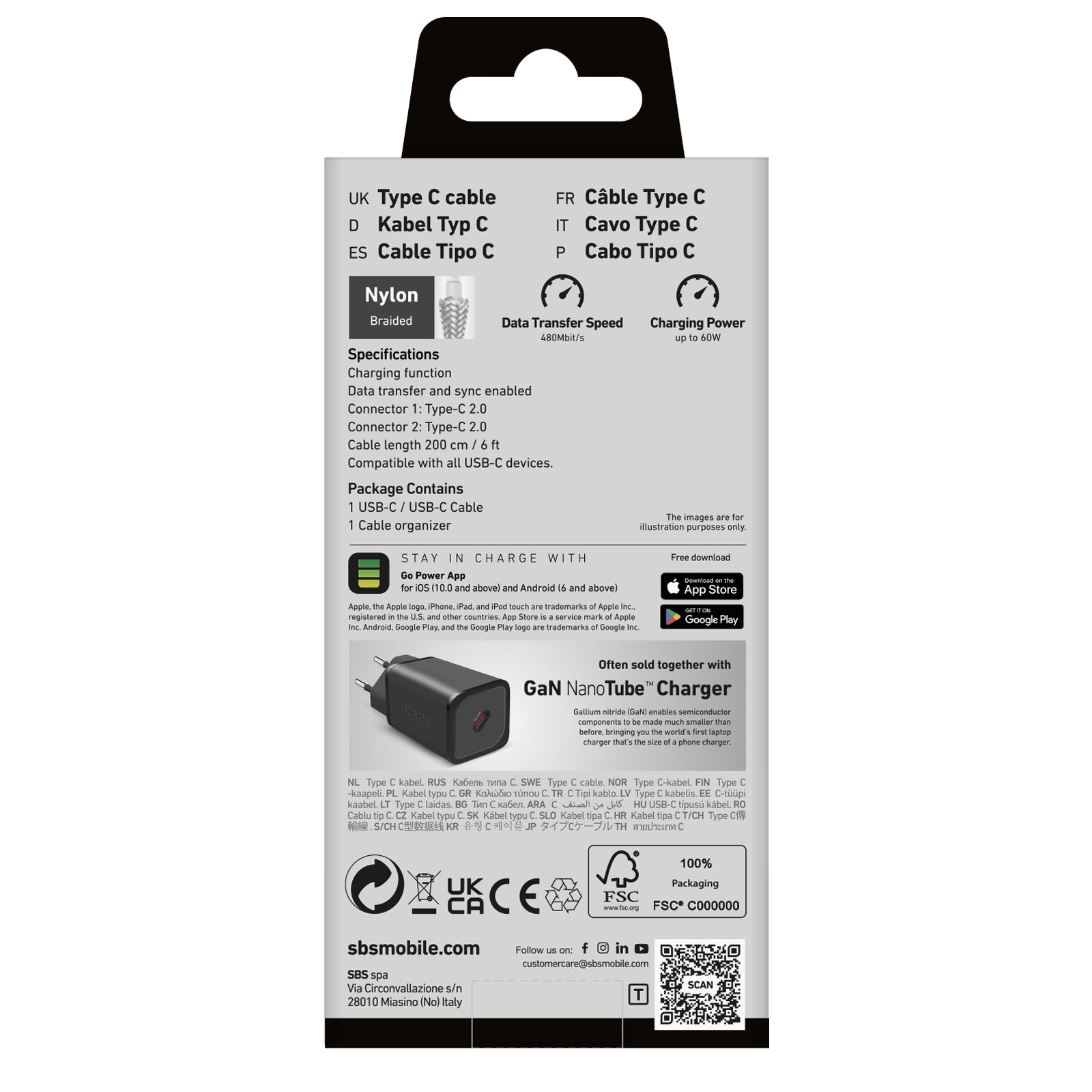 USB Cables – PD USB-C cable 60W 2m - gray - Carlat