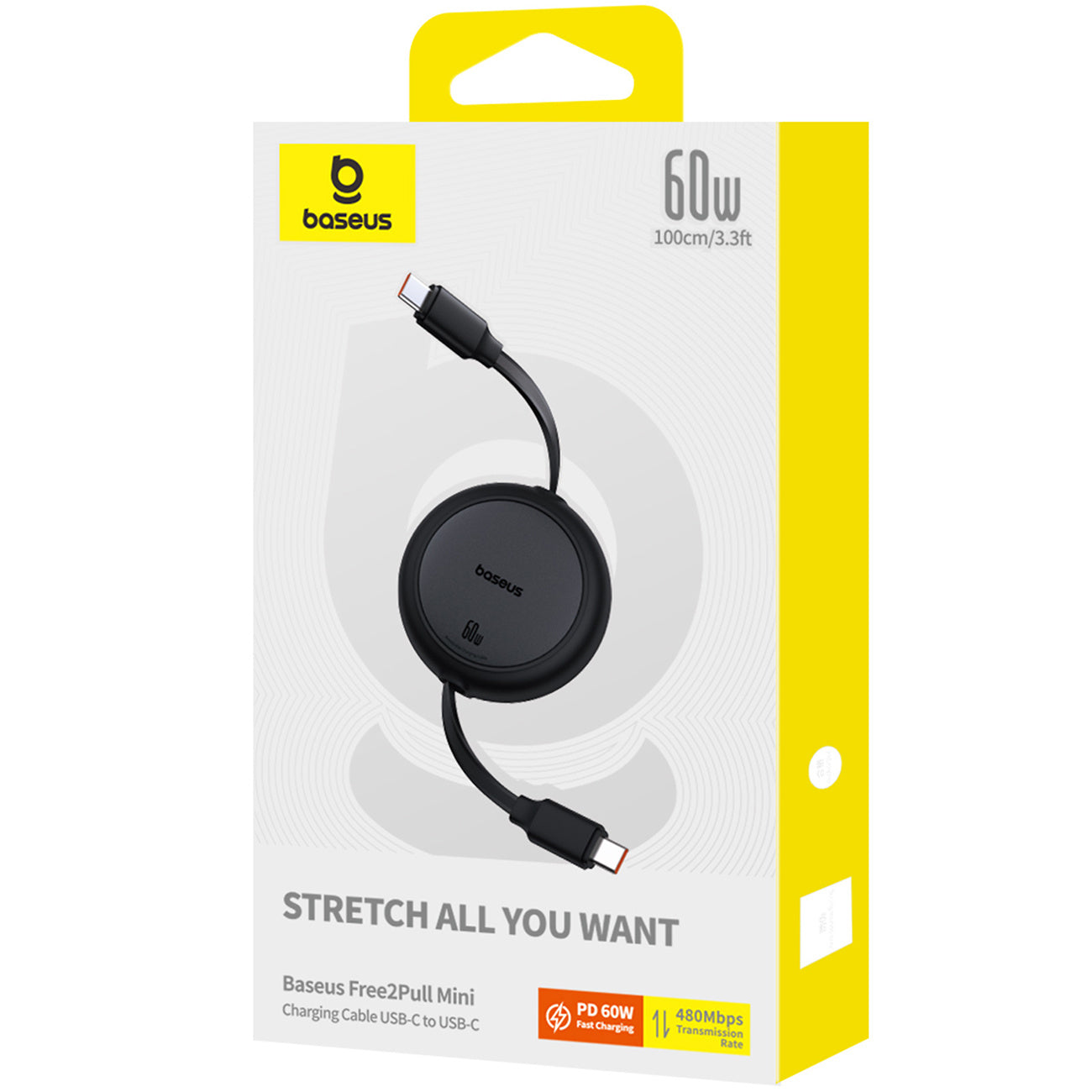 USB Cables – Retractable USB-C Free2Pull cable 60W 1m - Carlat