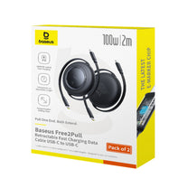 USB Cables – Retractable USB-C cable 100W 2m - black - Carlat