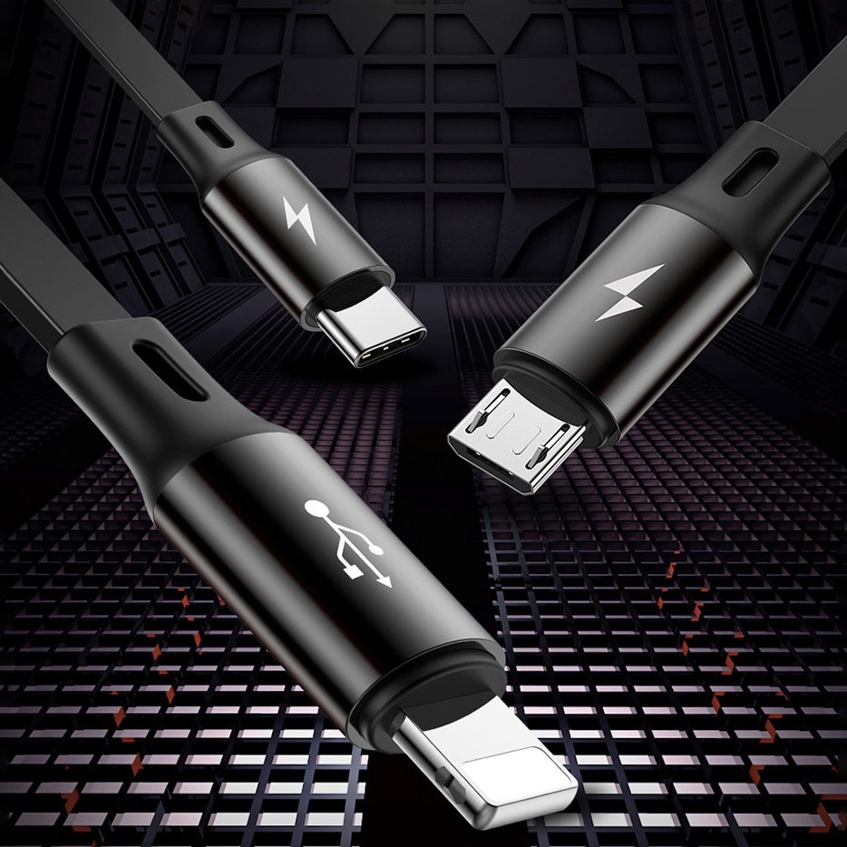 USB Cables – Retractable cable 3in1 USB microUSB cable Iphone - Carlat