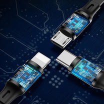 USB Cables – Retractable cable 3in1 USB microUSB cable Iphone - Carlat