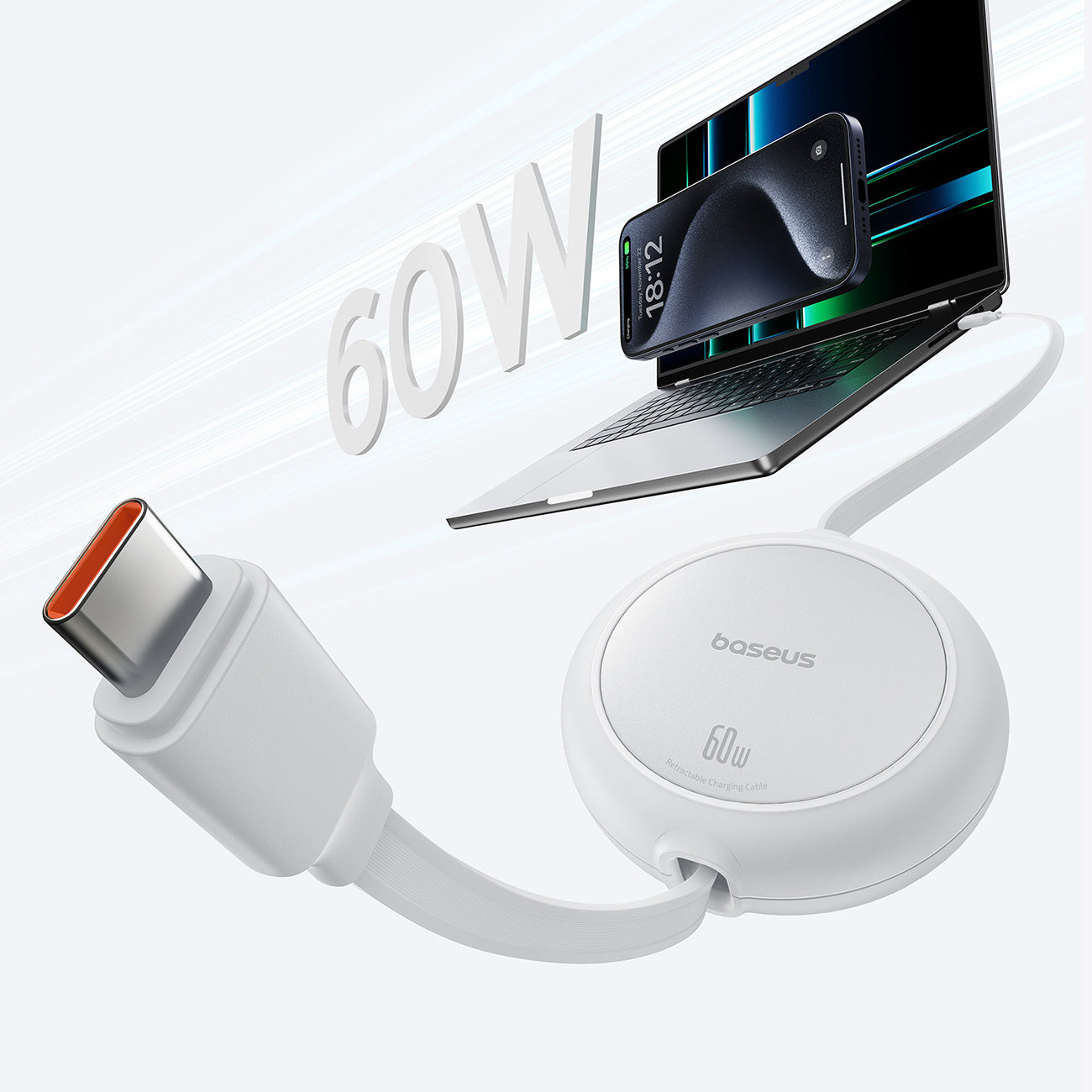 USB Cables – Retractable cable USB-C Free2Pull 60W 1m - Carlat