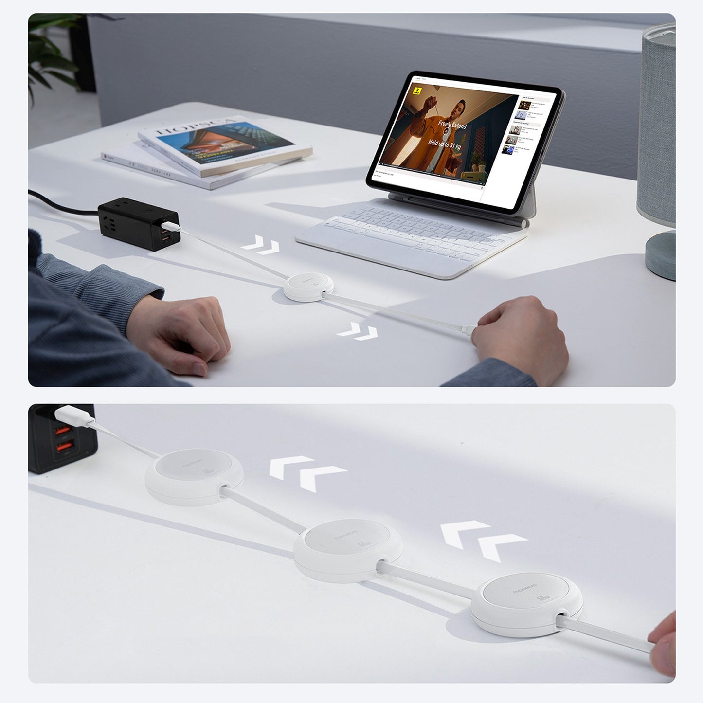 USB Cables – Retractable cable USB-C Free2Pull 60W 1m - Carlat
