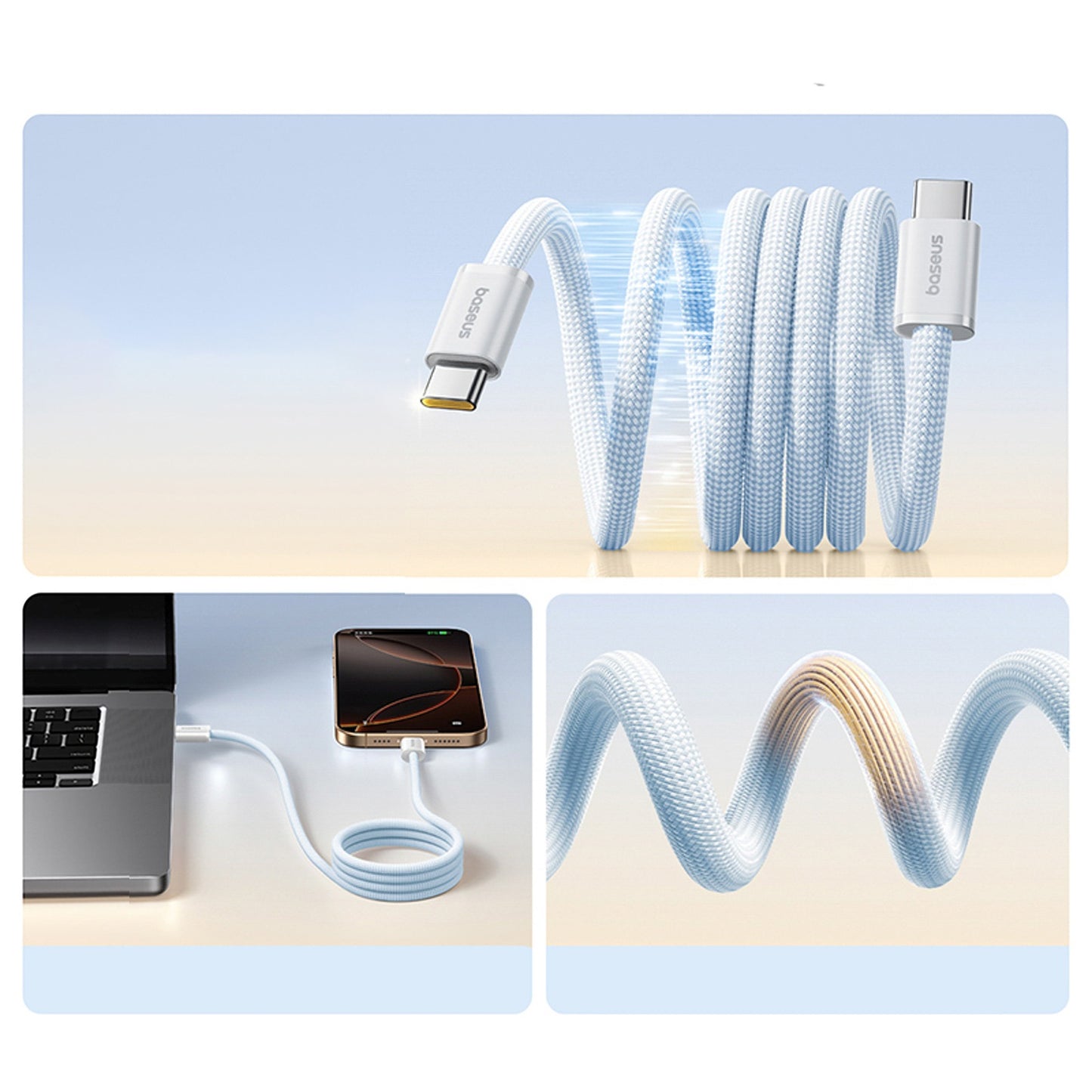 USB Cables – Self-laying cable USB-C Dynamic 4 Pro 100W - Carlat