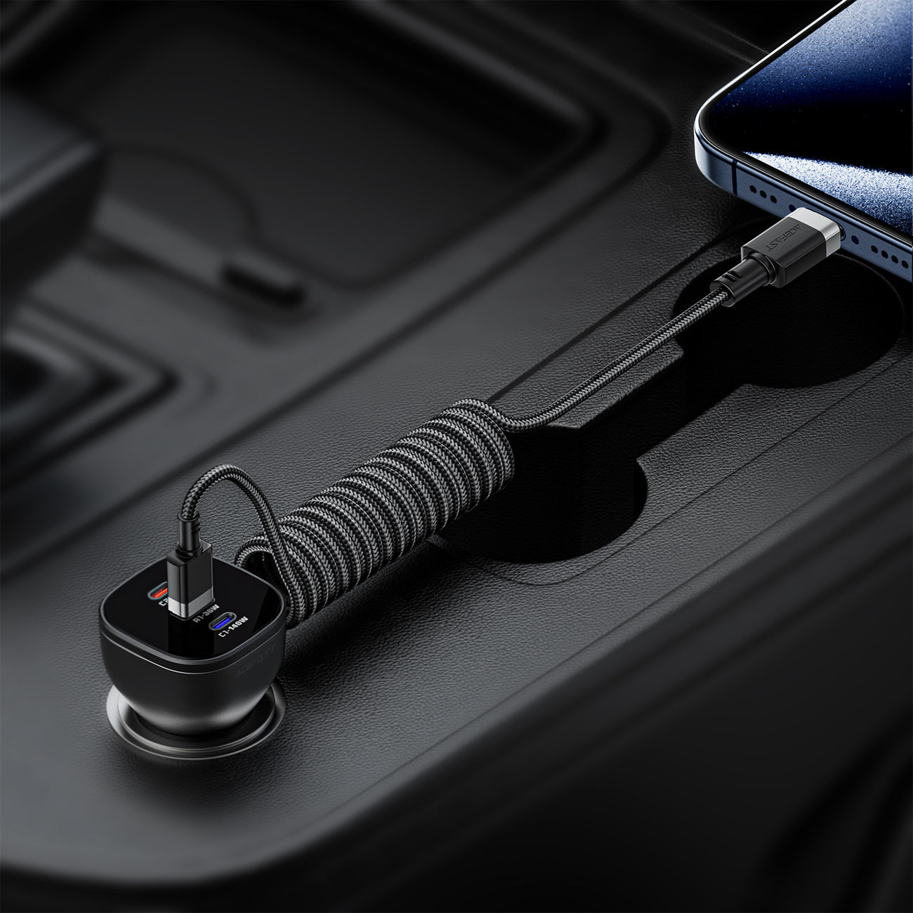 USB Cables – Spiral cable USB-A - USB-C 480Mb/s 3A - Carlat
