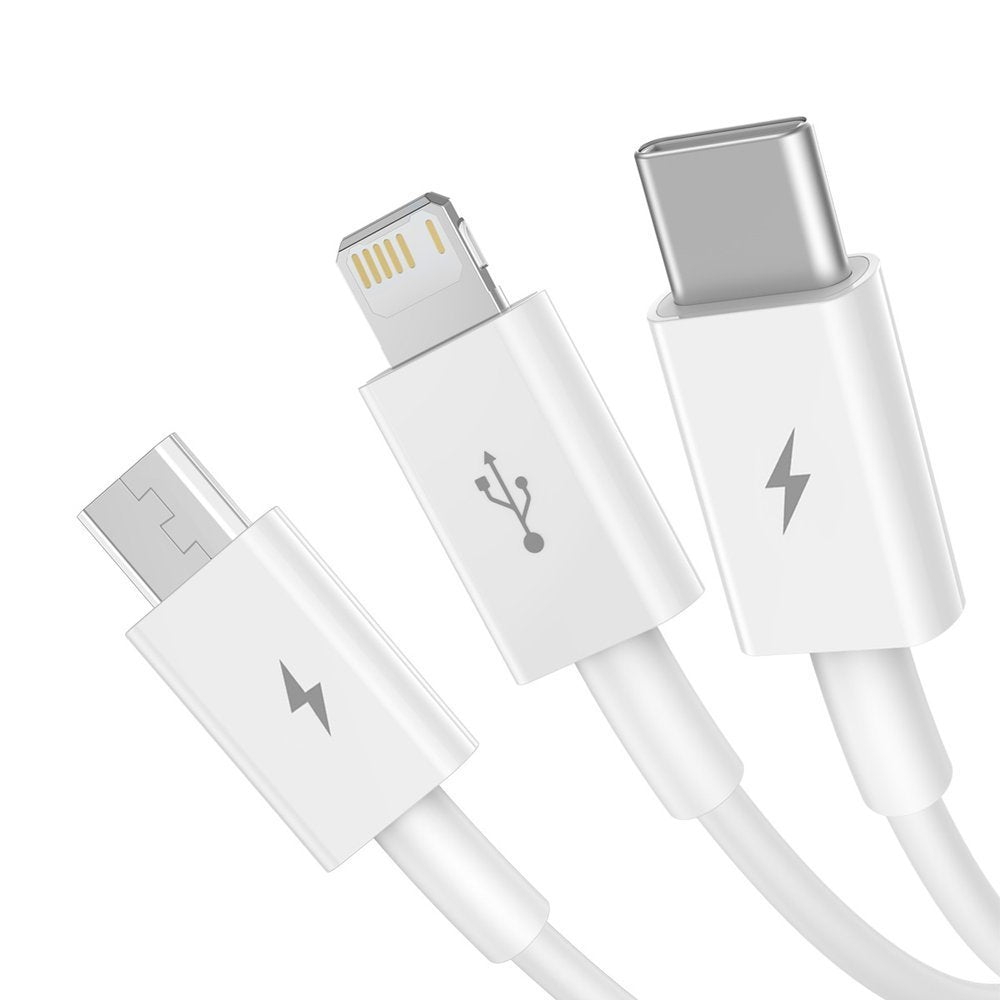 USB Cables – Superior 3in1 USB cable Iphone Lightning USB-C - Carlat