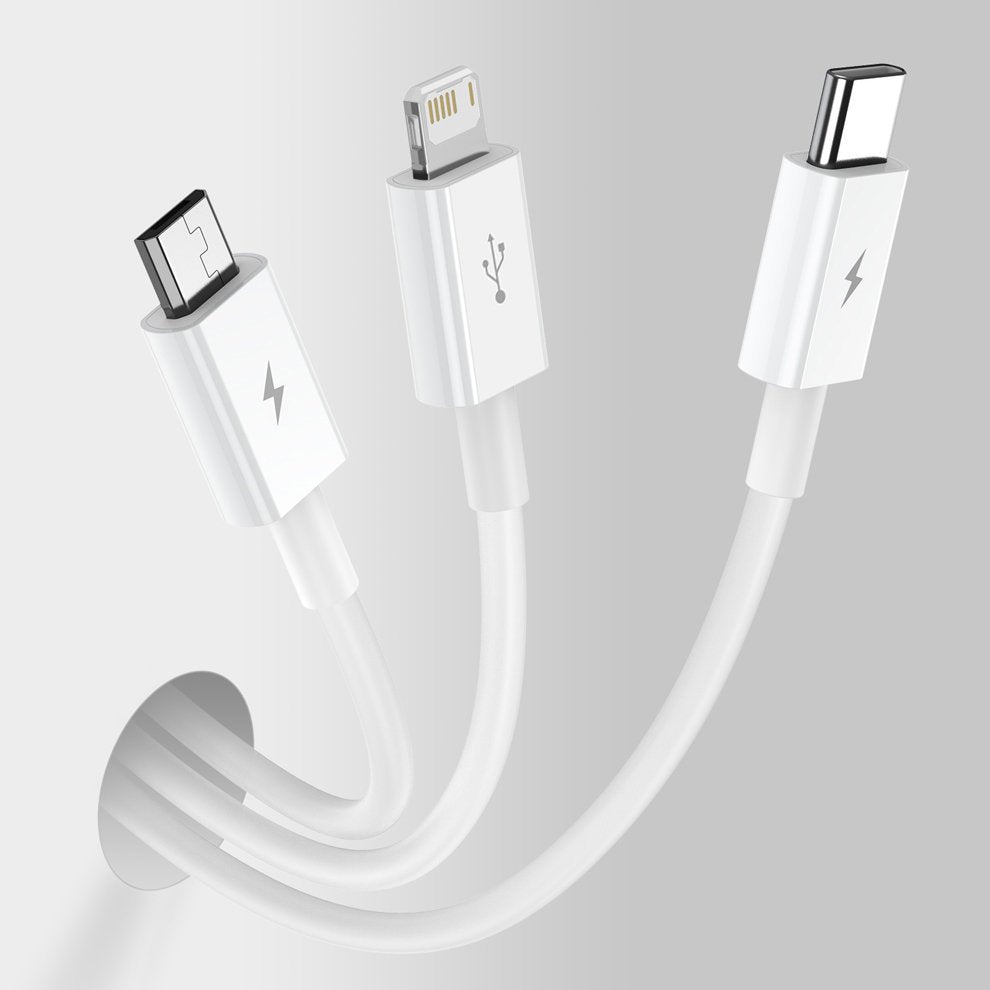 USB Cables – Superior 3in1 USB cable Iphone Lightning USB-C - Carlat