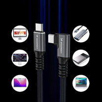 USB Cables – Thunderbolt 4 USB-C 240W 4K 1m angled - Carlat