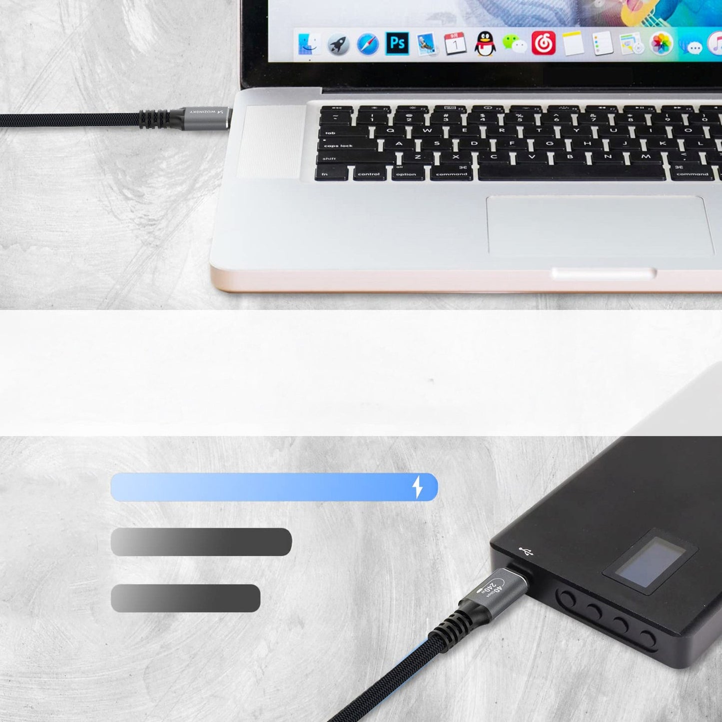 USB Cables – Thunderbolt 4 USB-C cable 240W 4K 1m - Carlat