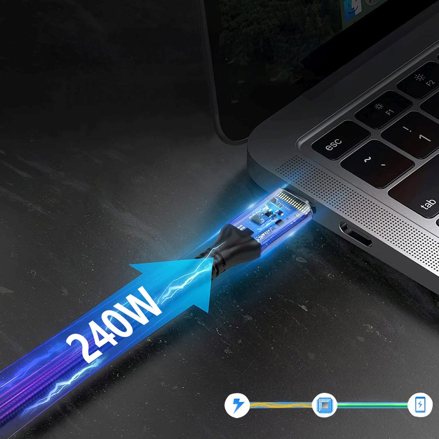 USB Cables – Thunderbolt 4 USB-C cable 240W 4K 1m - Carlat