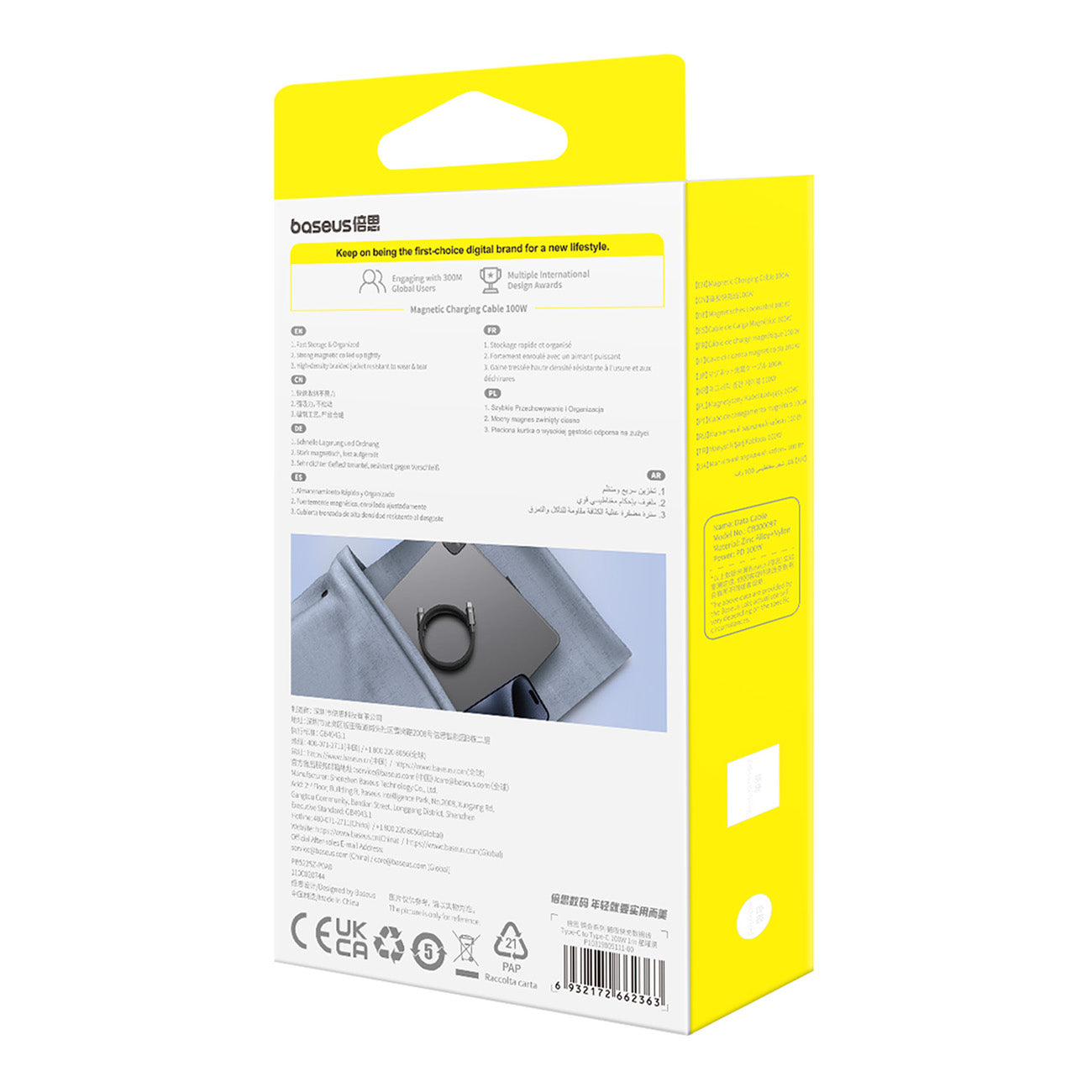 USB Cables – Tungsten Gold cable with magnetic organizer USB-C - Carlat