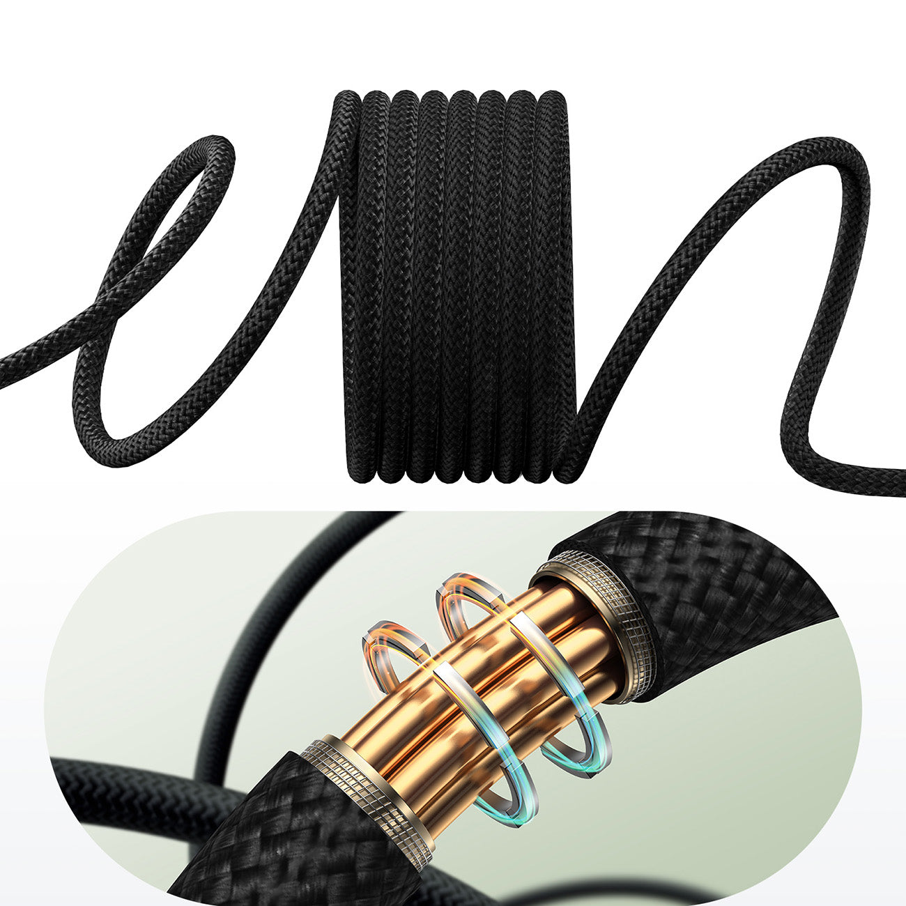 USB Cables – Tungsten Gold cable with magnetic organizer USB-C - Carlat