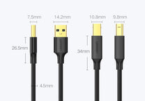 USB Cables – USB 2.0 - USB-B printer cable 1.5m, - Carlat