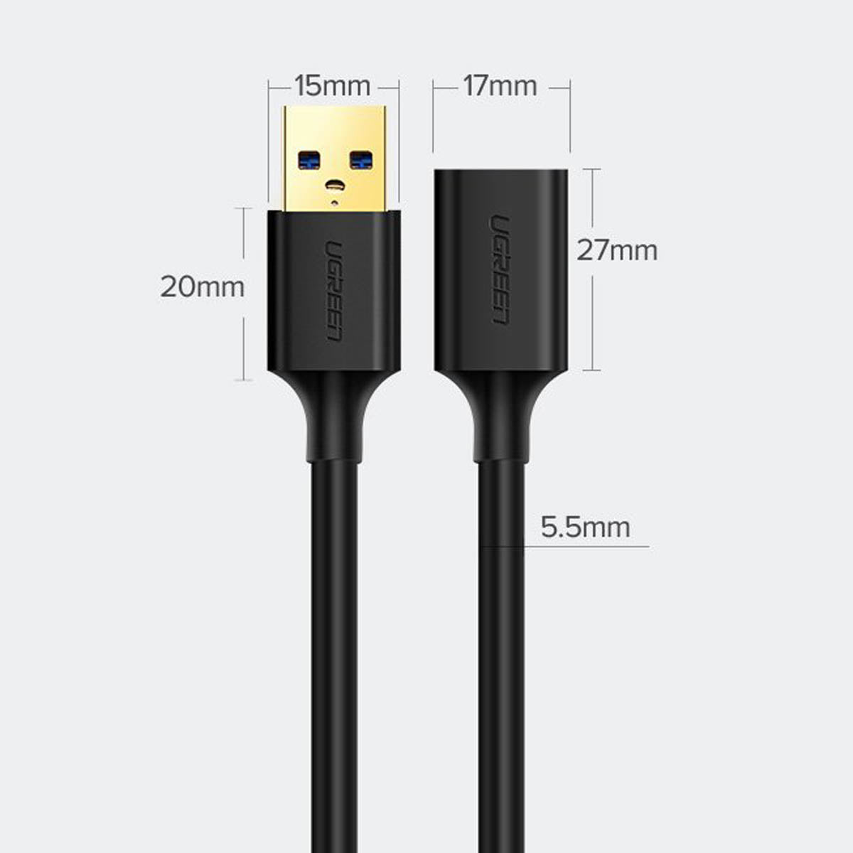 USB Cables – USB-A 3.0 5Gb/s extension cable adapter 0.5m - Carlat