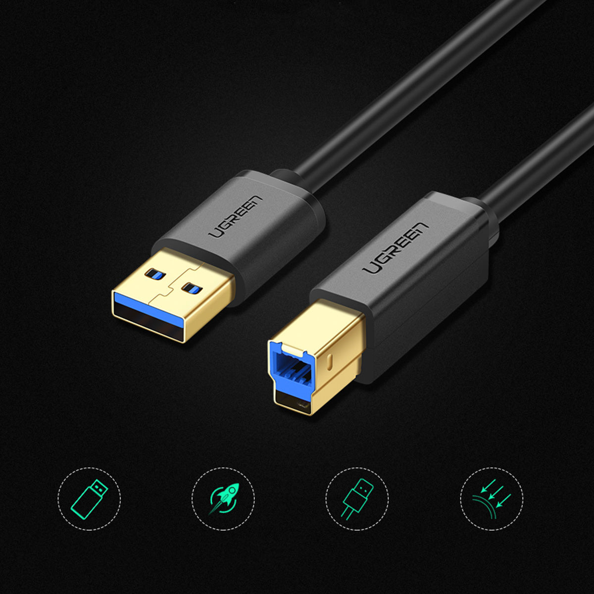 USB Cables – USB-A - USB-B 5Gb/s printer cable, 2m, - Carlat