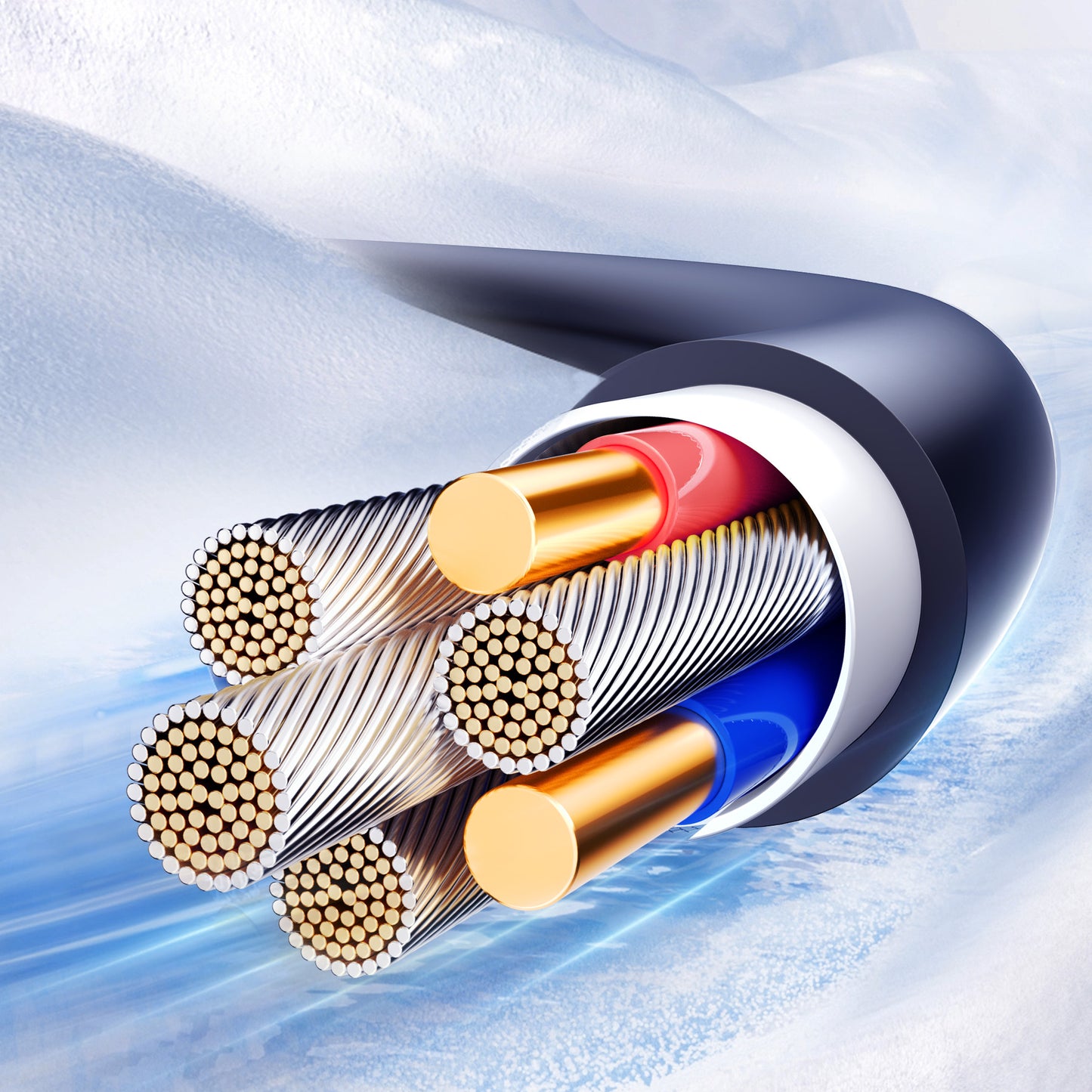 USB Cables – USB-A - USB-C Crystal-Clear Series 3A spiral - Carlat