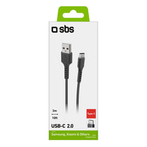 USB Cables – USB-A - USB-C cable 3m - black - Carlat