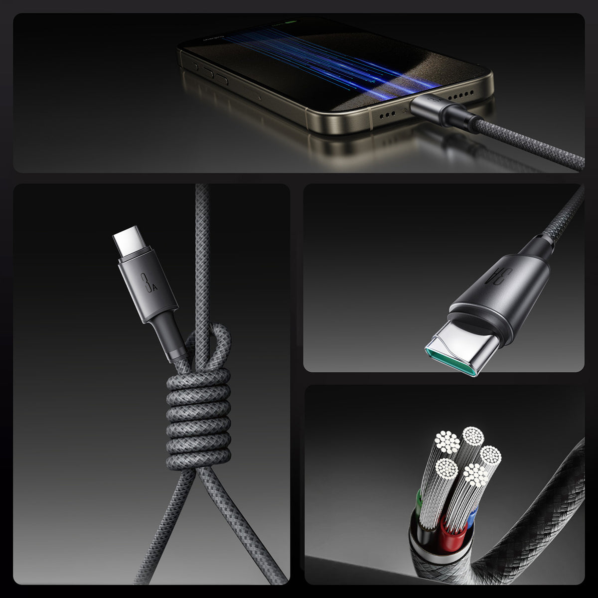 USB Cables – USB-A - USB-C cable with organizer - Carlat