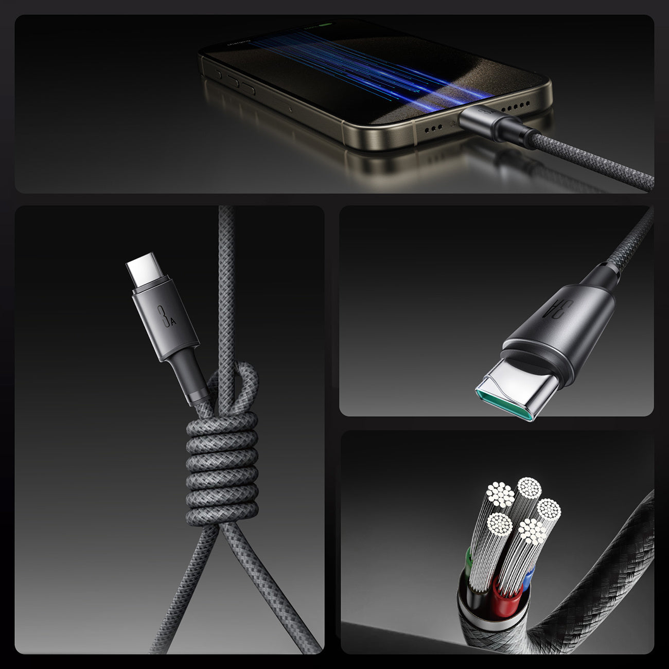 USB Cables – USB-A - USB-C cable with organizer and - Carlat
