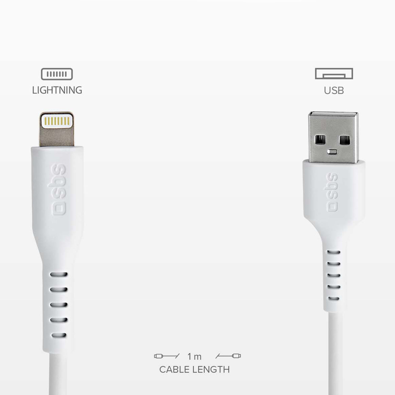 USB Cables – USB-A - iPhone Lightning cable - white - Carlat