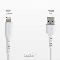USB Cables – USB-A - iPhone Lightning cable - white - Carlat