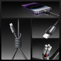 USB Cables – USB-A - iPhone Lightning cable with organizer, - Carlat