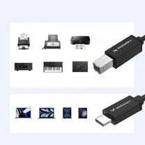 USB Cables – USB-B - USB-C scanner printer cable 1m - Carlat