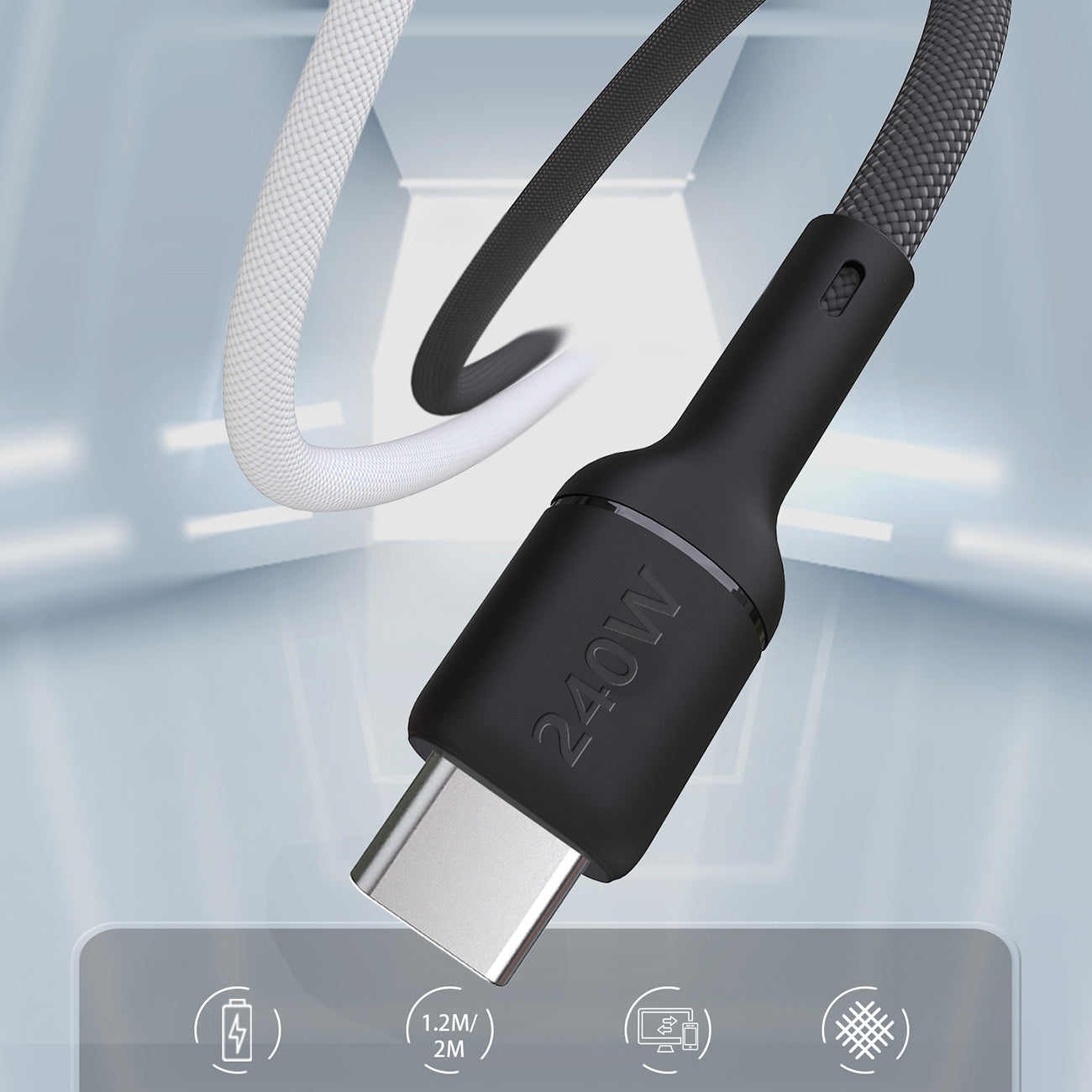 USB Cables – USB-C PD cable 240W 1.2m - black - Carlat