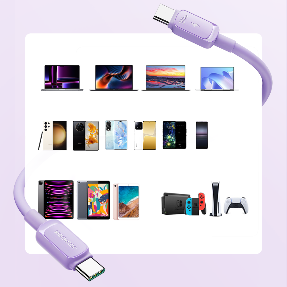 USB Cables – USB-C - USB-C cable 100W 1.2m purple - Carlat