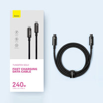 USB Cables – USB-C cable 480Mb/s 240W Tungsten Gold 1m - Carlat
