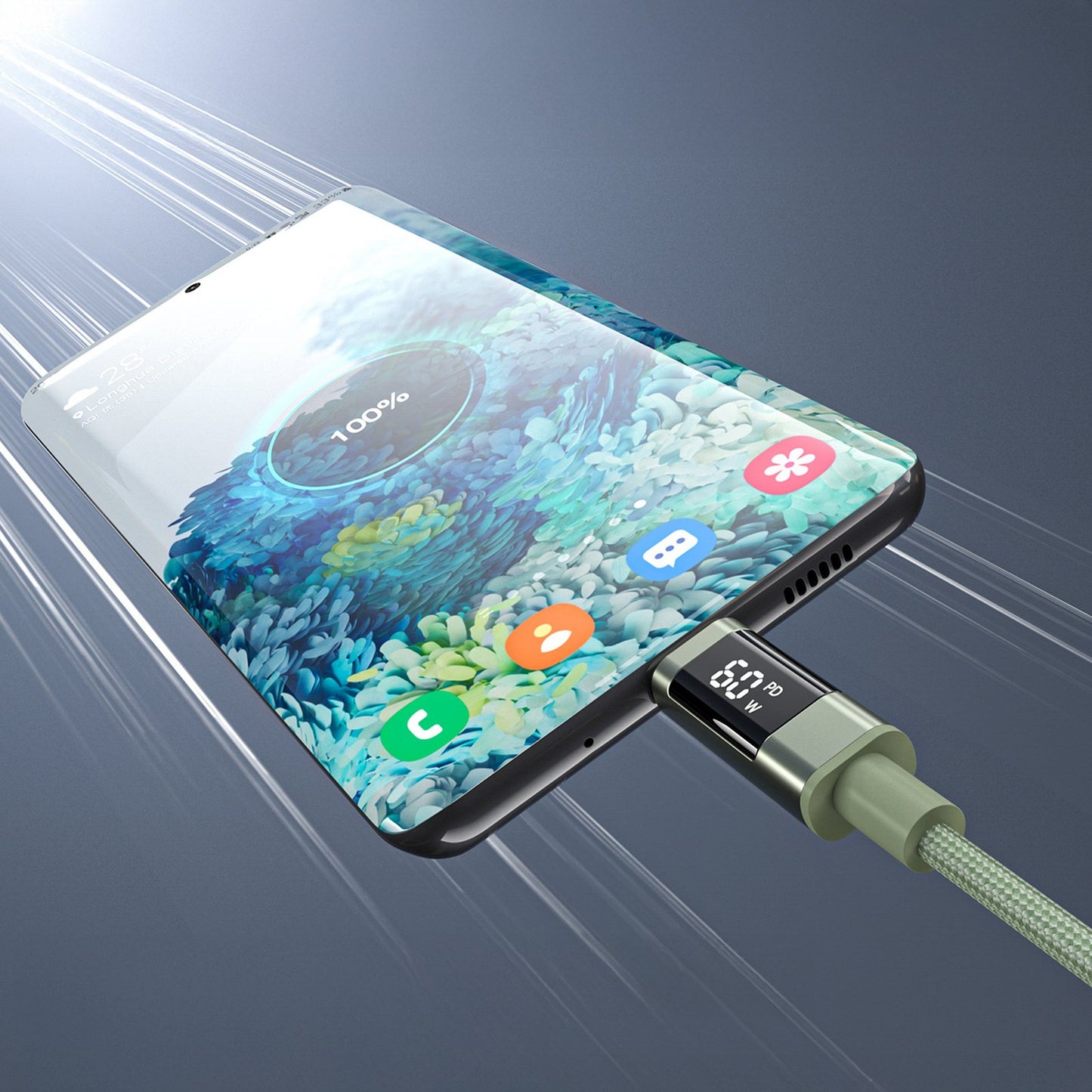 USB Cables – USB-C cable with PD 60 W display, - Carlat