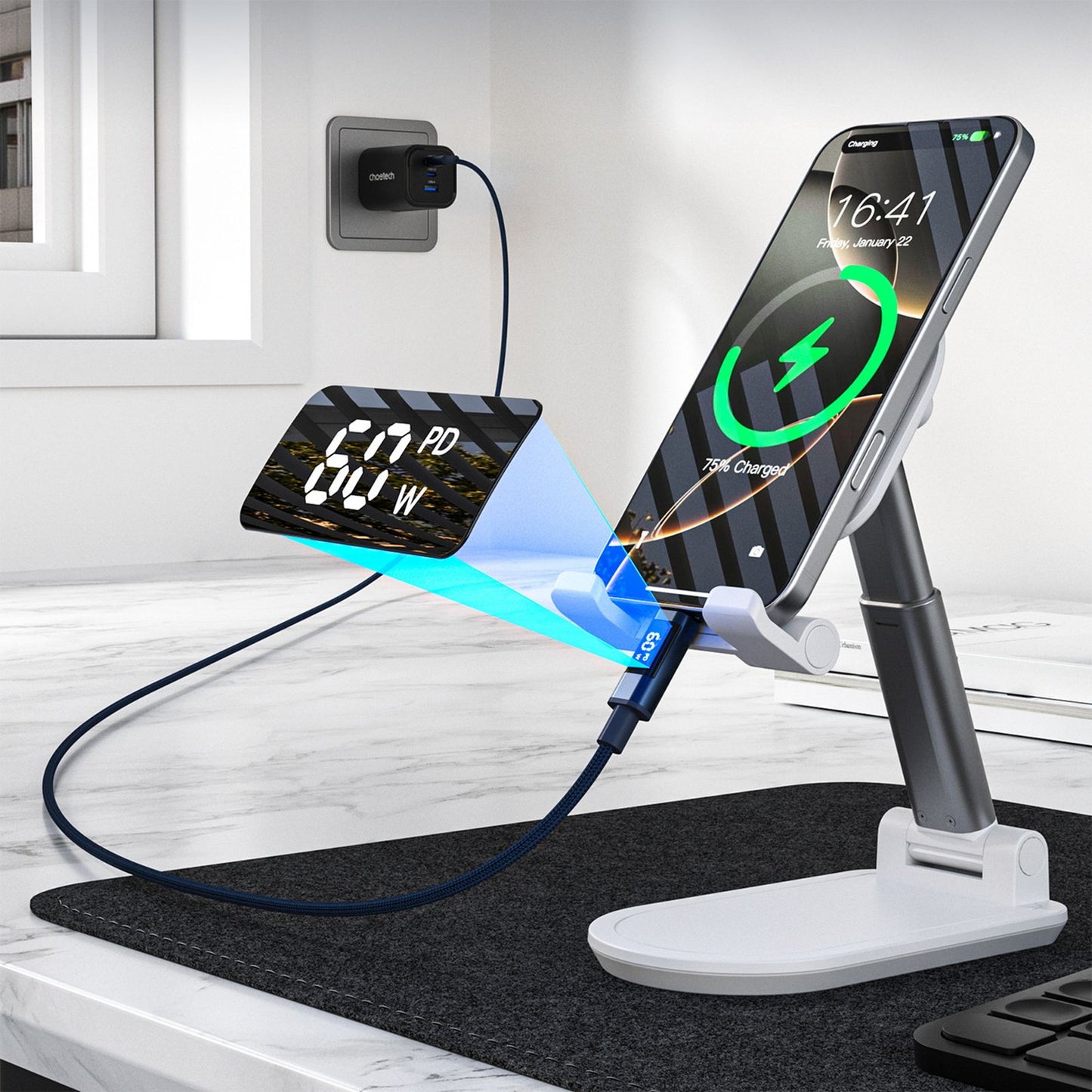USB Cables – USB-C cable with PD 60 W display, - Carlat