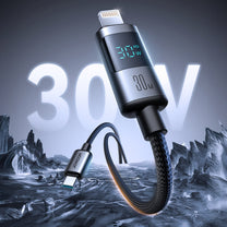 USB Cables – USB-C - iPhone Lightning cable with display - Carlat