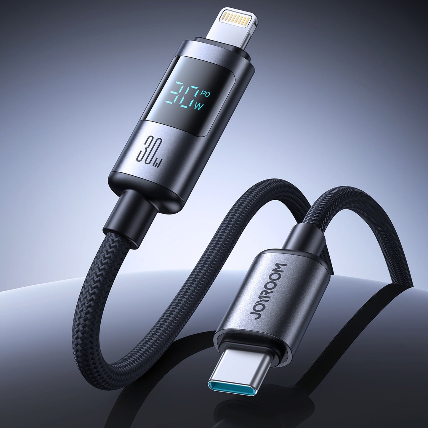 USB Cables – USB-C - iPhone Lightning cable with display - Carlat