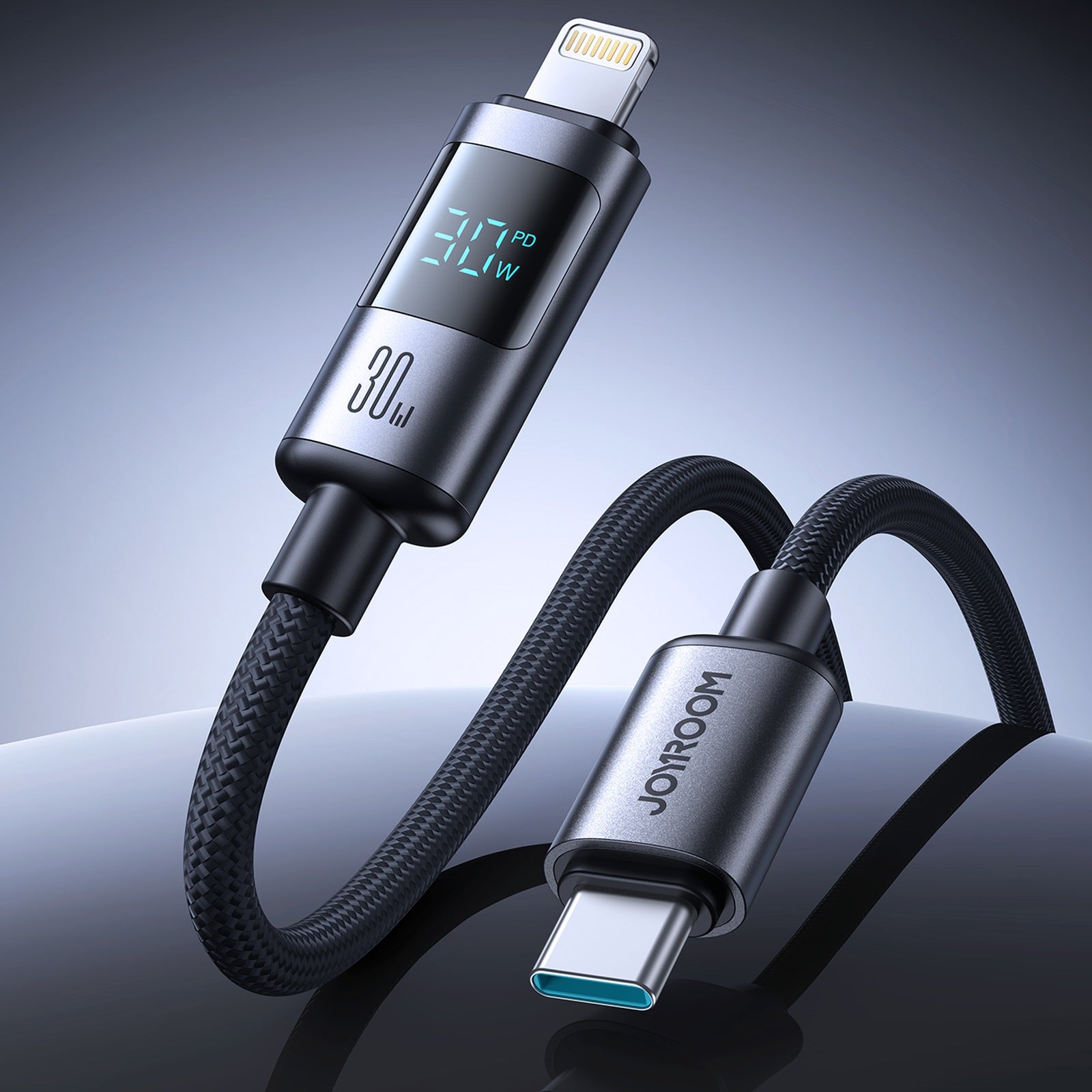 USB Cables – USB-C - iPhone Lightning cable with display - Carlat