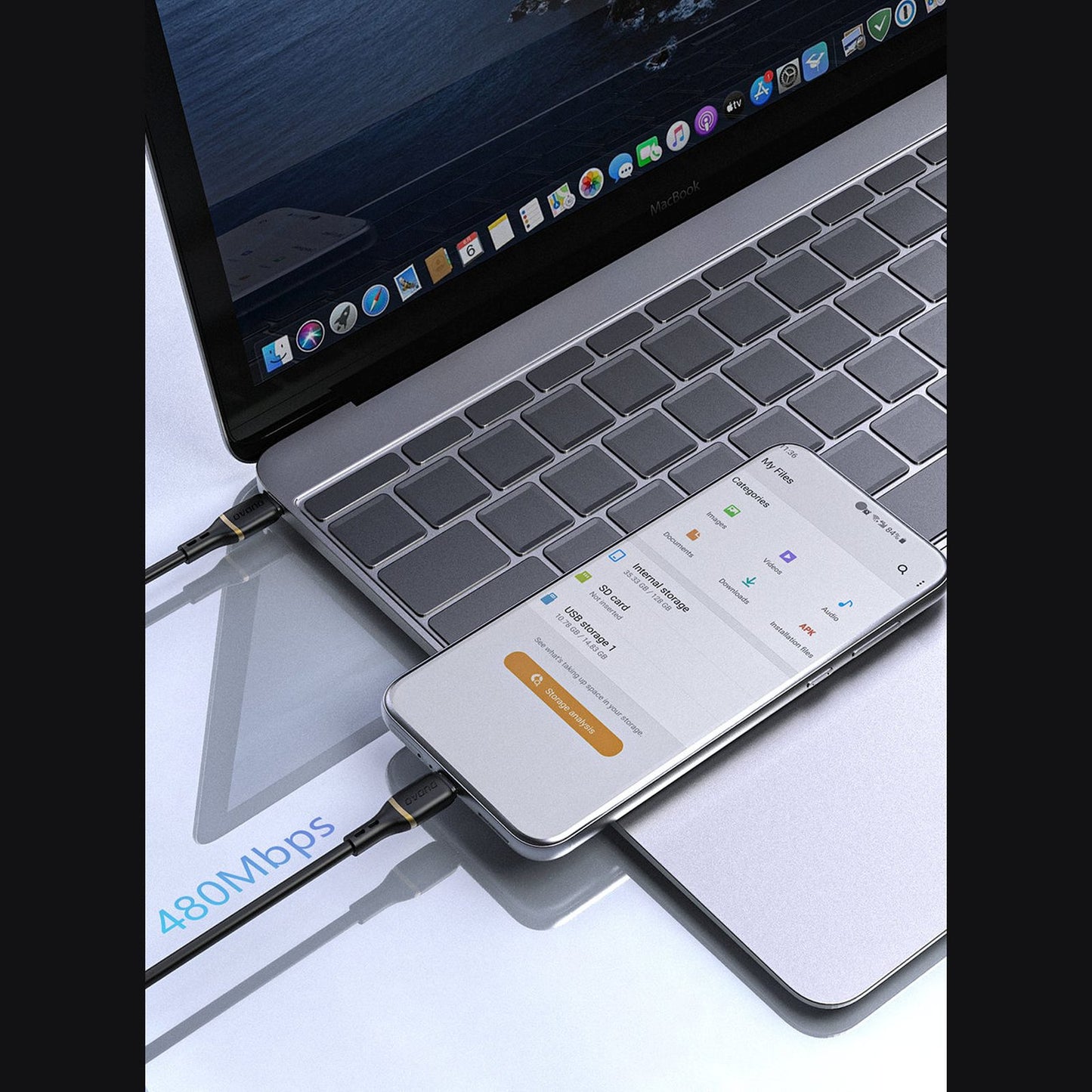 USB Cables – USB-C silicone cable 60W 1.5m - white - Carlat