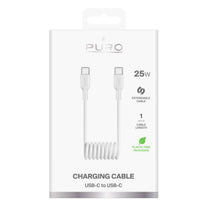USB Cables – USB-C spiral cable 25W 1m - white - Carlat