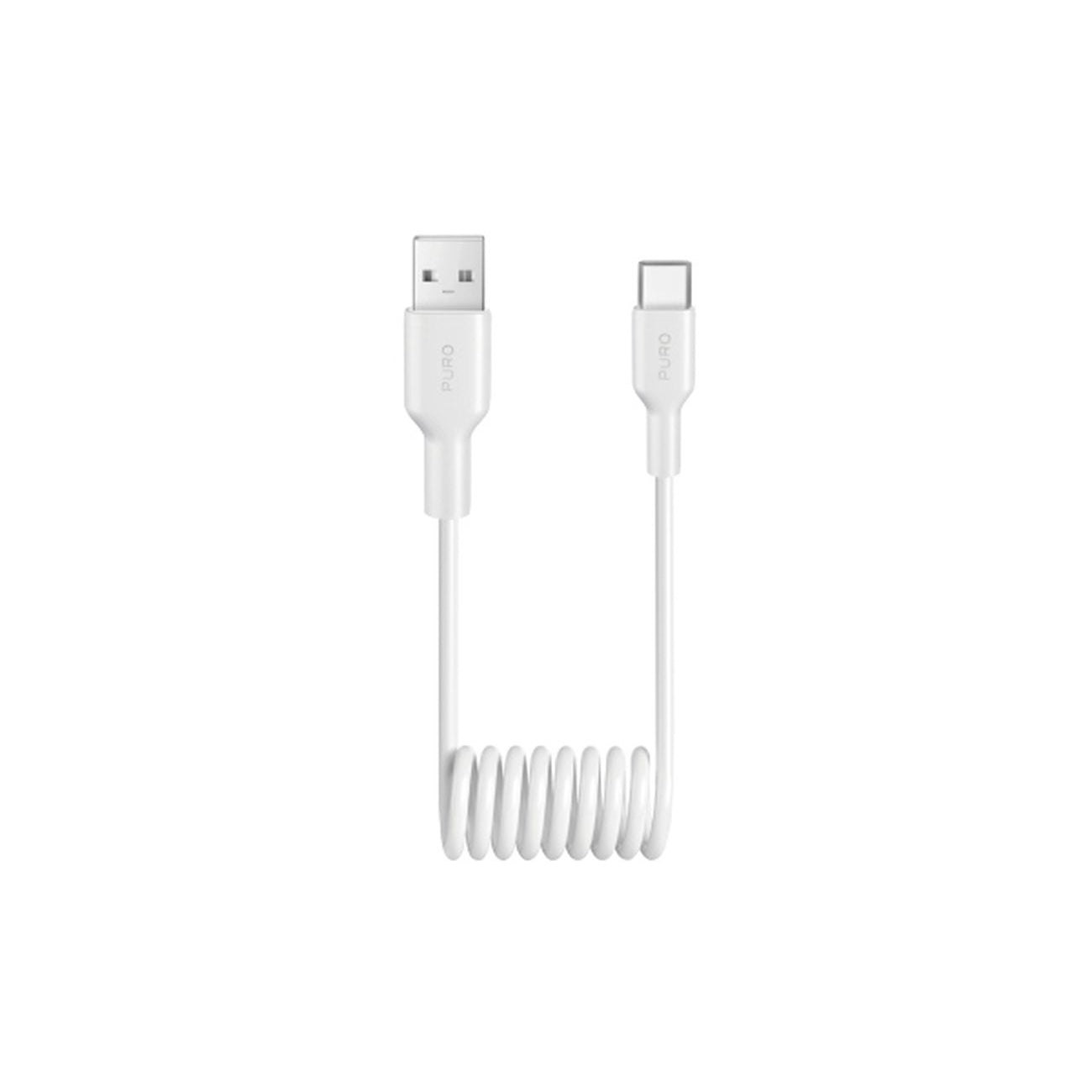 USB Cables – USB-C spiral cable 25W 1m - white - Carlat