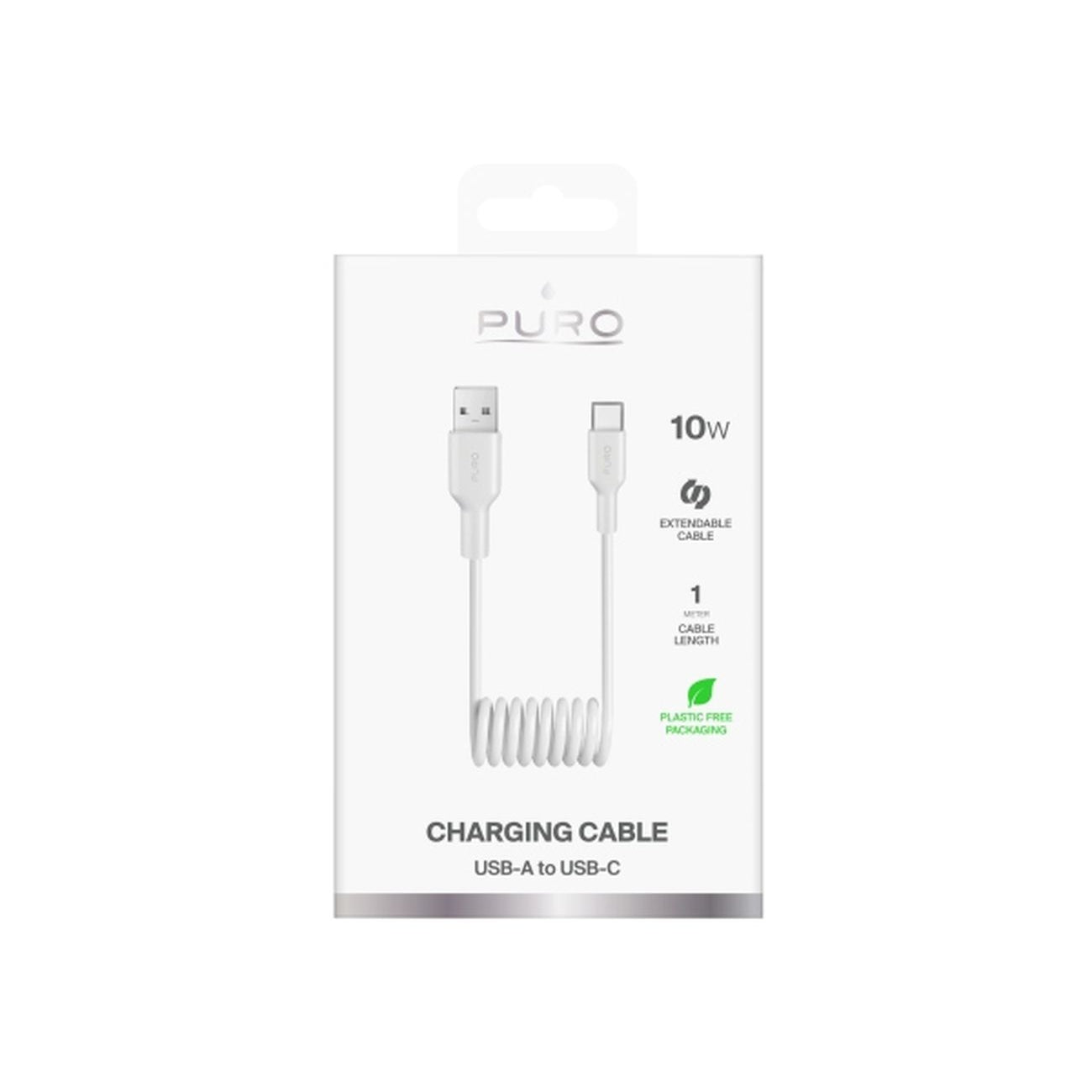 USB Cables – USB-C spiral cable 25W 1m - white - Carlat