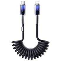 USB Cables – USB-C spiral cable - iPhone Lightning Crystal-Clear - Carlat