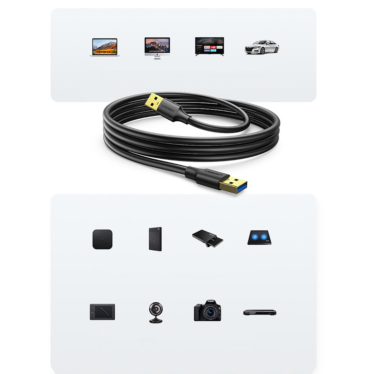 USB Cables – USB - USB 3.2 cable 3m black - Carlat
